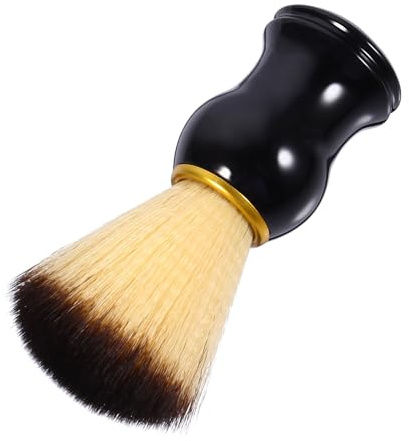VICASKY Pinceau à Raser Mousseux Brosse à Barbe en Nylon Bicolore Manche en Bois Naturel Accessoire de Rasage pour Homme Outil Moussant Pratique Brosse à Moustache Couleur Aléatoire