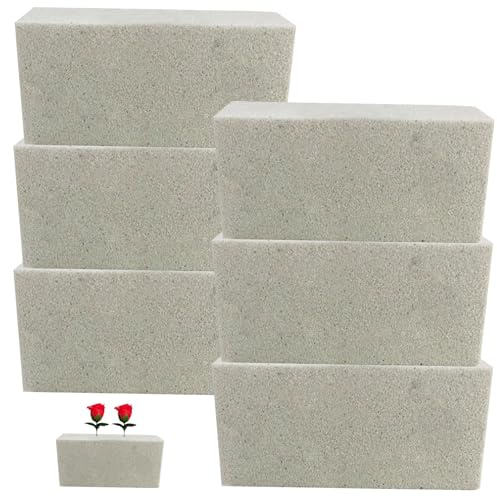 Whyzsjnclg Blocchi di Schiuma Floreale, Blocchi di Schiuma Floreale 6 Pezzi Mattoni per fioristi bagnati e asciutti 8, 7x4, 1x3'' Mattoni per Piante per composizioni Floreali Artigianato