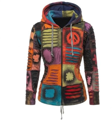 SHOPOHOLIC FASHION Kvinnor Pixie Hippie Emo Gotisk Hoodie Hippy Tröja Boho Cardigan