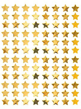 Oblique Unique 960 Sterne Sticker – Gold Glänzende Stern Aufkleber 1 cm – für Weihnachten als Weihnachtsdeko, Geschenkdeko, Karten und Basteln – Selbstklebend