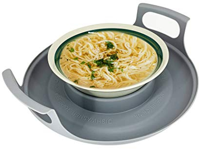 Handy Gourmet Microwave Cool Caddy w/ Handles - Carrying Tray for Bowls, Plates