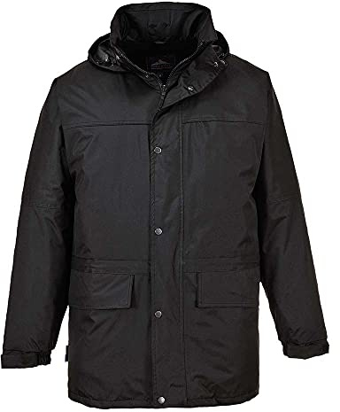 Portwest Parka Oban doublée polaire, Couleur: Noir, Taille: XXXL, S523BKRXXXL