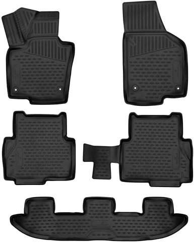 Walser XTR Gummi Fussmatten Auto für VW Sharan/Seat Alhambra (710, 711) 2010-2022, 100% passgenaue Auto Fußmatten, robuste Universal Fußmatte Auto, Gummimatten Auto, Auto Fussmatten Gummi