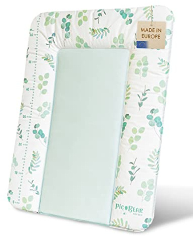 pic Bear Matelas à langer, certifié Oeko-Tex, facile d'entretien, 50 x 70 cm, vert