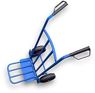 Chariot Diable de Transport et manutention | Charge 180 kg | Plateau pivotant Repliable | Roues gonflables Ø 260 mm | Déménagement Transport chargements Lourds | Kibros 9CH180BL