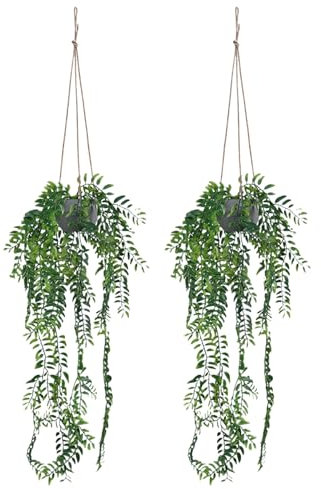 Generisch Künstliche Hängepflanzen,2 Stück,104 cm,künstliche Hängepflanzen mit Topf,wasserdichte Kunstpflanze,Kunststoff-Kunstpflanzen für den Innenbereich,für Decke,Schlafzimmer,Küche,Büro