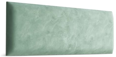 Muralo - Samt Wandkissen Stoff Polster-Paneel für Schlafzimmer Wohnzimmer Bett Wandpolster Bettkopfteil Lendekissen Modern Luxus Gepolstert Magic Velvet (Mint, 90 cm x 30 cm)