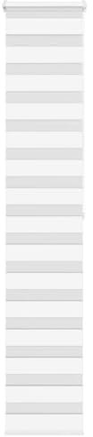 vidaXL Zebrarollo Weiß 45x100 cm Stoffbreite 40,9 cm Polyester, Zebra-Rollo, Doppelrollo, Zebra-Jalousie für Fenster, Doppelrollo, Zebra-Rollo