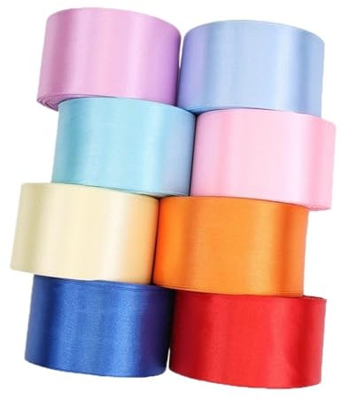 Rouleau de rubans en satin de 25 mètres/50 mm for emballage cadeau de mariage, nœud for bricolage, artisanat, polyester, accessoires de décoration for la maison, Noël(Peacock blue)