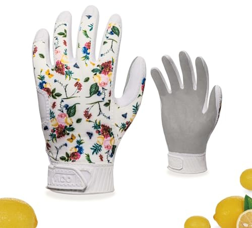 Vgo... 1 Pair Women's Durable Gardening Gloves NGG X1 with fresh rich aromas, Abrasion-Resistant for Garden Planting, Pruning & Yard Work | Patented Seamless Non-Stitching Design (TP1131-FM,M,Gray)