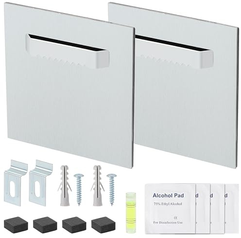 Lot de 2 Fixation Miroirs, Crochet Tableau, Extra Forte - Suspension pour Images, Crochets de Miroir Autocollants (8*8cm)