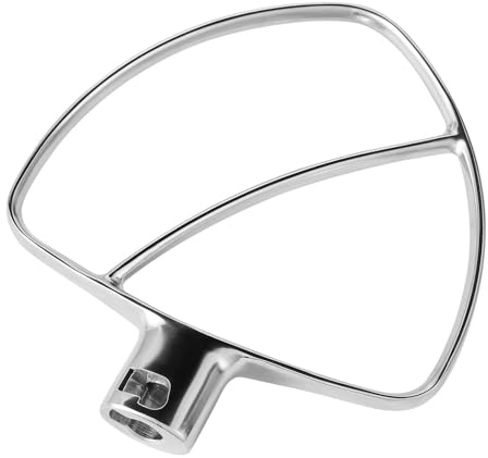 FANSHINUO Frusta piatta in acciaio inox per supporto inclinabile da 5,5 a 6 QT, accessorio per mixer da cucina per pasticceria e impasto, lavabile in lavastoviglie