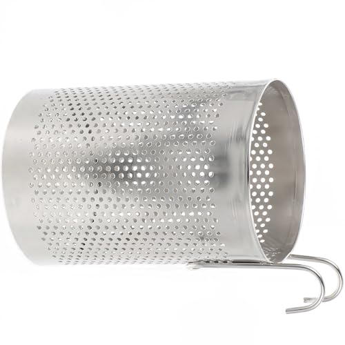 WATIIFUFU Porta Bacchette Scolapiatti in Acciaio Inox Sospeso Foro Drenante, Contenitore per Utensili da Cucina Compatto e Robusto, Supporto Porta Posate da Appendere per Cucchiai
