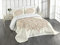 ABAKUHAUS Beige Tagesdecke Set, Tribal Flower Ethnische Spitze, Set mit Kissenbezügen Sommerdecke, für Doppelbetten 264 x 220 cm, Braun Elfenbein