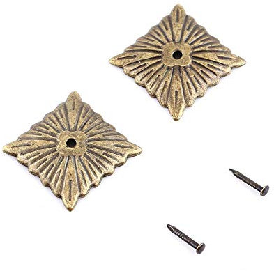 Clous de tapisserie d'ameublement, 100pcs punaises décoratives bronze pour meubles canapé porte chaussures, kit assortiment goujons décoratif pour intérieur ant