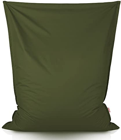 Italpouf Sitzsack XXL Riesensitzsack, Sitzkissen, Indoor & Outdoor, Sitzsack Sessel für Erwachsene, EPS Perlen Füllung, Abnehmbarer Bezug, Waschmaschinenreinigung, Wasserdicht, Dunkelgrün,