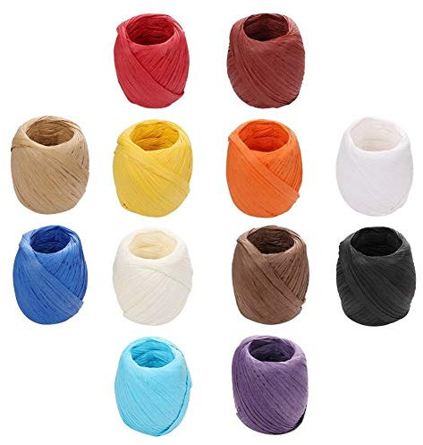 DUOER 20m / Rollo de 16 Colores de la Cinta DIY Cable de la Cuerda for Palm Embalaje Cuerda Caja de Embalaje del Regalo del Banquete de Boda Decoración (Color : 11)