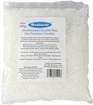 Mouldmaster Paraffin Wax Container Candles 500g, Opaque