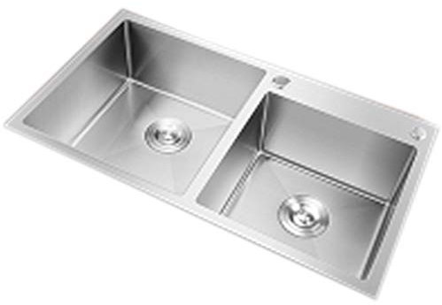 Éviers de salle de bain robinet de table nettoyage lavabo salle de bain lavabo nettoyage de fruits lavabo nouvelle décoration de la maison lavabo en acier inoxydable double bouche lavabo double bol