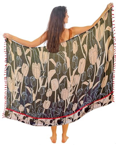 Schwarzer Pareo Xxl Mit Quasten Baumwolle Groß Strand Pareo Strandtuch Damen Wickeltuch Wickelrock Strandrock Tapisserie Wickeltuch Bikini Cover Up Tragen Über Badeanzügen