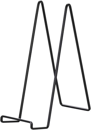 Stor Tallrikshållare Displayställ – 27,9 cm Super Hög Stor Tallrikshållare för Tung Vikt Display – Metall Bilderamsställ – Bordsställ för Dekorativ Platta | Plakett | Bok – 2-Pack – Svart