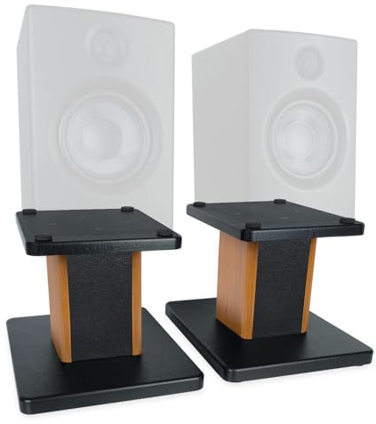 keepdrum SS041RW Boxenständer Tisch-Stative für Monitor-Lautsprecher Rosewood Palisander 1 Paar
