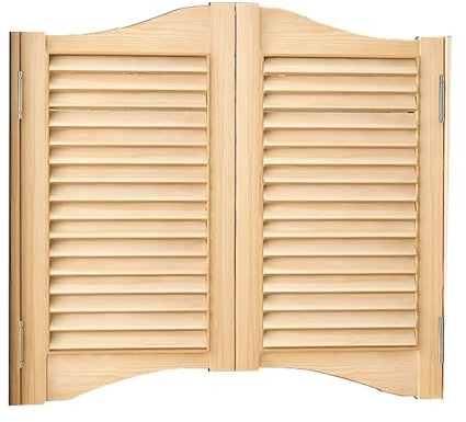 GOCHUSX Portails Battants Doubles Portes par café, Portail Battant Intérieur en Bois Massif, Décoration De Portail De Clôture D'entrée pour Barrière Comptoir De Cuisine(Legno,80x80cm)