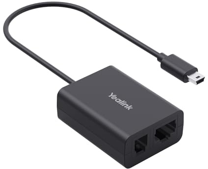 Yealink EHS62 Headset Adapter,Compatible with Cisco/Avaya/Poly/Grandstream Desk Phone,Connect to WH64/WH63 E2 Wireless DECT Headset