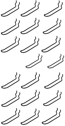 Ganci per pannelli forati 20 ganci for pannelli forati a doppio braccio, adatti for fori for pannelli forati da 1/4, ganci porta attrezzi for pannelli con picchetti in metallo, accessori for organize