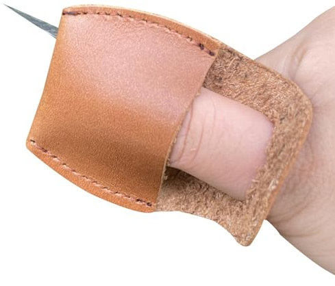 Protège-pouce – Protecteur De Doigts En Cuir Sculpté Sur Bois | Protège-pouce Pour Outil De Sculpture, Équipement De Protection Pour Outils De Taille, Travail De Charpentier Fait À La Main, Gants De S