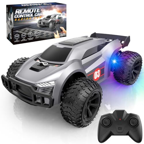 Voiture Télécommandée Tout Terrain, 1/22 Monster Truck Camion Telecommande | 2,4GHz Voiture Course Radiocommandée Enfant Jouet Garçon Fille 6+ Ans RC Car Jeu Extérieur Intérieur Cadeau Anniversaire Noël