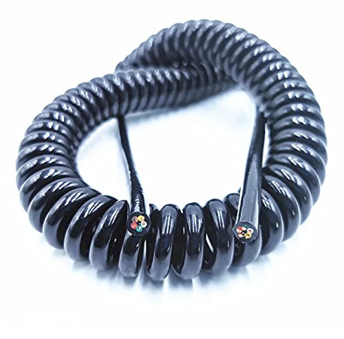 ApuaVireo&Co 2,5 M 5 M 7,5 M Schwarzes Netzkabel Erweiterbarer Draht und Kabel 6 Adern 8 Adern 24AWG 20AWG,(6 Core 20awg,Line Length 7.5m)