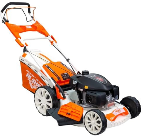 RURIS Tondeuse à Gazon Thermique RX444S, Moteur Honda 4,6 CV, 510 mm, Sac 65 L, 5 Fonctions : Ramassage, Éjection Arrière et Latérale, Mulching, Autonettoyage, Autopropulsée