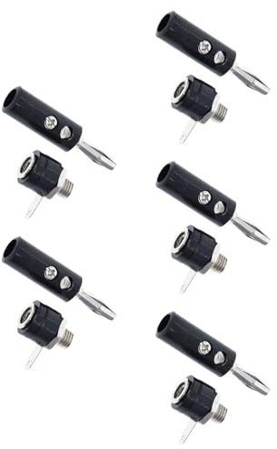 Thewasc Maschio e femmina 4mm Spina a banana maschio Inserto Connettore Connettore Banana Pin Per Elettronica Apparecchiatura Elettrica Prova