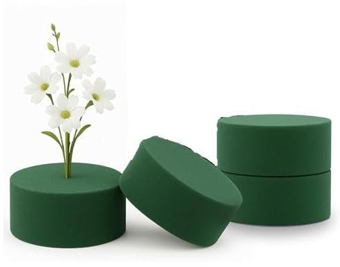 XinYangMao Lot di 4 Sfere di Spugna per Fiori - Schiuma Floreale Bagnata 10 cm di Diametro - per Fiori Freschi, Artificiali, Composizioni, Centrotavola e Decorazioni per Matrimoni