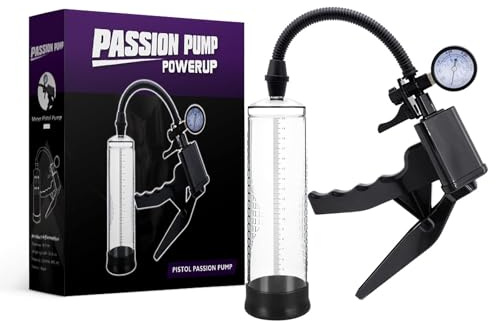 Pompa per pene con manometro – 20 cm Ø7 cm – Aumento della potenza del pene allungamento dell'erezione aiuto impotenza allargamento del pompa a vuoto per uomini