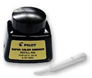 12 Pack Pilot Pen 43500 1oz Refill Ink for Permanent Markers - Black (SCRF-BLK)