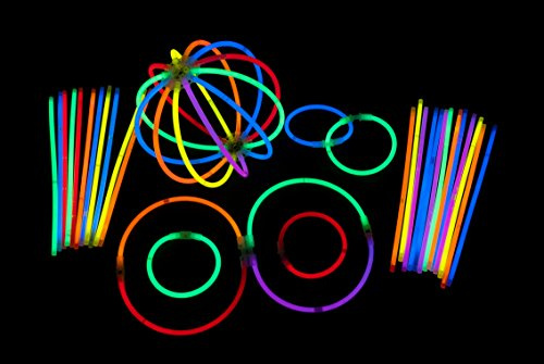 Decotrend-Line-100 Bracciali Braccialetti Luminosi Starlight Glow Disco, Colore Assortiti, 100101