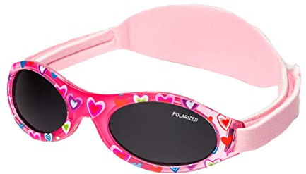 Kiddus Gafas de Sol Premium Polarizadas para bebé niña niño. 0 meses a 2 años. UV400 protección 100% contra rayos UVA y UVB. Suave puente de Silicona para la nariz. Banda ajustable de Neopreno