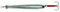 Kinetic Pilken Bananen-Pilker Silber mit Reflexfolie, bleifrei, Perma Steel Haken, Gewichte von 100g - 500g (500g)