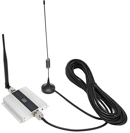 Amplificador de Señal de Teléfono Celular, Amplificador de Teléfono Celular de Aleación de Aluminio Plateado para Oficina (Enchufe de la UE)