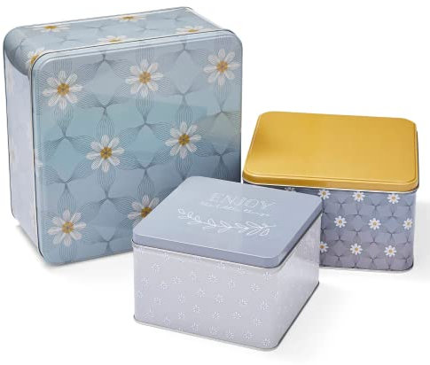 Cooksmart England Set of 3 Nesting Cake & Biscuit Storage Tins