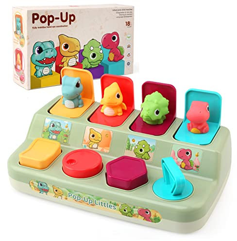 BelleStyle Pop up Baby Spielzeug ab 12 Monate,Montessori Spielzeug für 1 Jahr Kinder,Frühe Entwicklung Ursache und Wirkung Spielzeug Babys Geschenk 6 12 18 Monate Jungen Mädchen