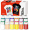 7 Artists Textilfarbe Waschmaschinenfest - 18 Stoffmalfarben Waschfest x 20 ml - Stoff Farbe für Kleidung, Schuhe, Jeans, Taschen, T Shirt Bemalen