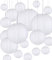 Farolillos de Papel 20Piezas Linternas de Papel Blanco Colgantes 10,15, 20, 25, 30 cm Linternas Decorativa de Redonda para Jardín Exterior Fiesta Boda Aniversario