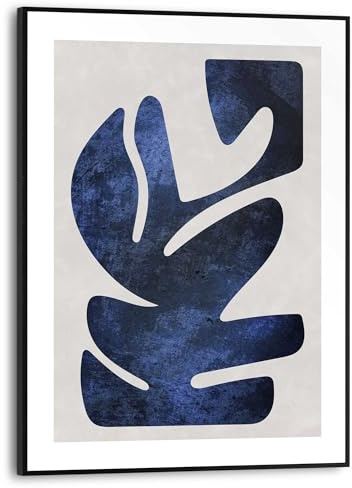 REINDERS Gerahmtes Bild, Resemblance Blue, Wohnzimmer, Poster, Wanddeko, Room Decor, MDF, Blau, 40 x 30