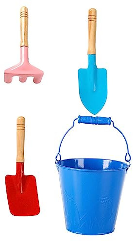 Abaodam 1 Set Strumenti Da Giardinaggio Tre Pala Kit in Miniatura Ragazzo Di Fuori Giocattoli Da Giardinaggio Per Bambini Secchio Per Piantare Fiori Pale Mini Ferro Da Stiro