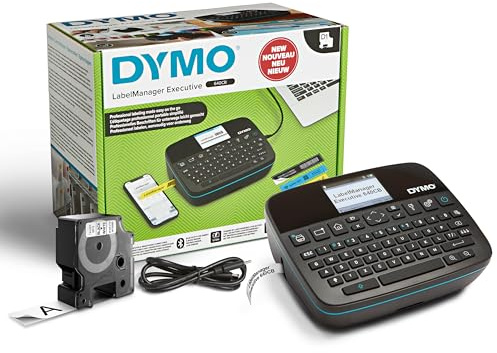 DYMO LabelManager Executive 640 CB tragbarer Etikettendrucker | Kompaktes Beschriftungsgerät mit QWERTZ Tastatur | Bluetooth- und USB-Konnektivität | Kompatibel mit DYMO D1 Etiketten