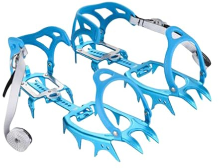 14 punte per ghiaccio cleats, Mountaineering Crampons Traction, Anti Slip Snow Grips for Hiking, Fishing, Walking and Climbing, Winter Safety Crampons for Outdoor Adventures