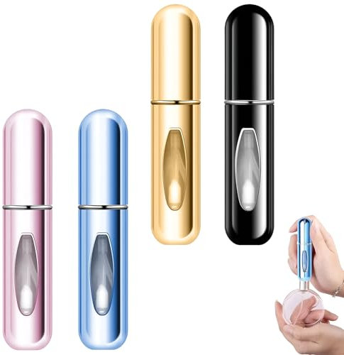 4 Stück 5ml Parfüm Abfüller,Parfümzerstäuber,Parfum Zerstäuber Für Unterwegs,Parfümzerstäuber Nachfüllbar,Mini Parfüm,Parfum Zerstäuber,Perfume Travel Bottle,für Handtasche,Reisen,Ferien,Flugreisen